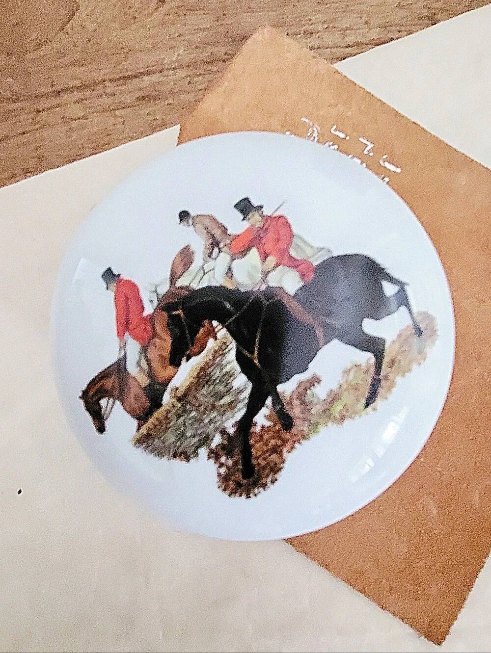 Vintage The Huntsman Equestrian Porcelain Trinket Box English Country